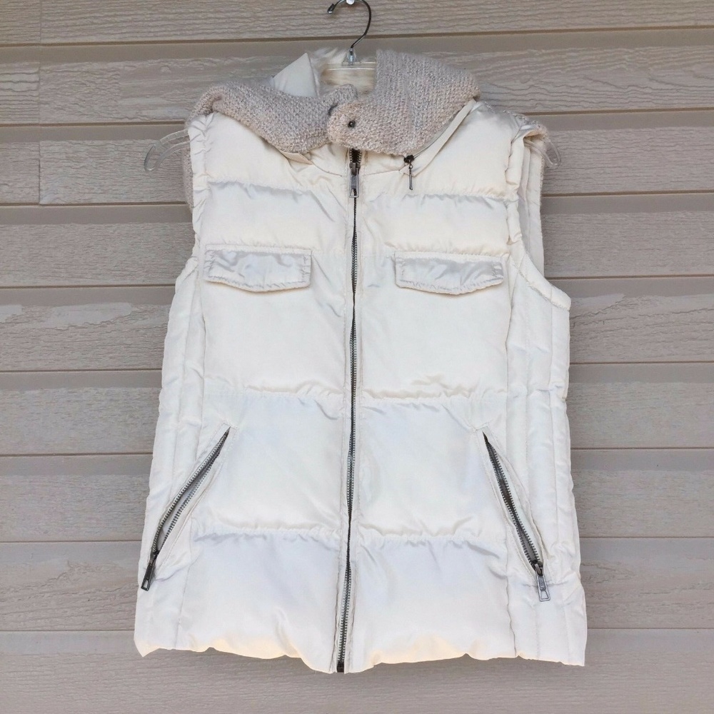 Zara Trafaluc Womens Vest White Quilted M
